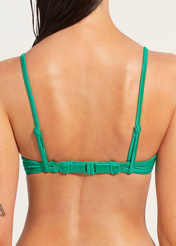 Arriba De Bikini Calzedonia Acolchado Push-Up Cannes Mujer Verde | CO2351QZ