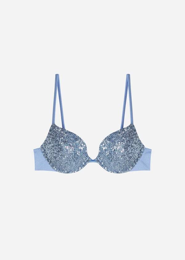 Arriba De Bikini Calzedonia Acolchado Push-Up Cannes Mujer Azules | CO2352MA