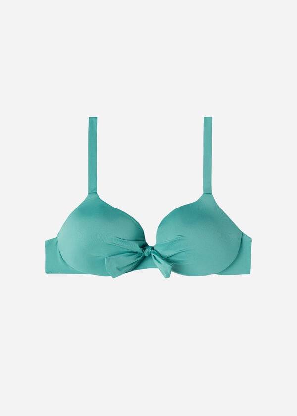 Arriba De Bikini Calzedonia Acolchado Push Up Indonesia Eco Sexy Mujer Turquesa | CO2362HK