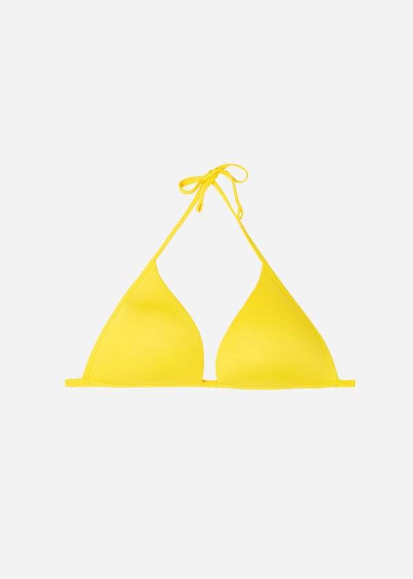 Arriba De Bikini Calzedonia Acolchado Triangle Indonesia Eco rise Mujer Amarillo | CO2272DN