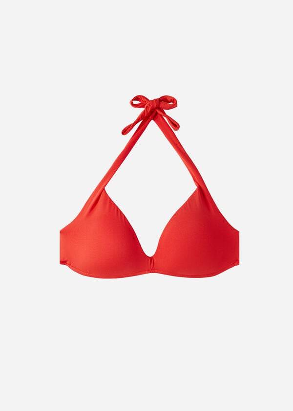 Arriba De Bikini Calzedonia Acolchado Triangle Indonesia Eco rise Mujer Rojas | CO2276JJ