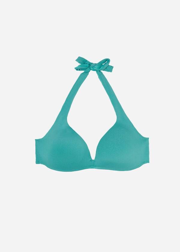 Arriba De Bikini Calzedonia Acolchado Triangle Indonesia Eco Mujer Turquesa | CO2286QZ