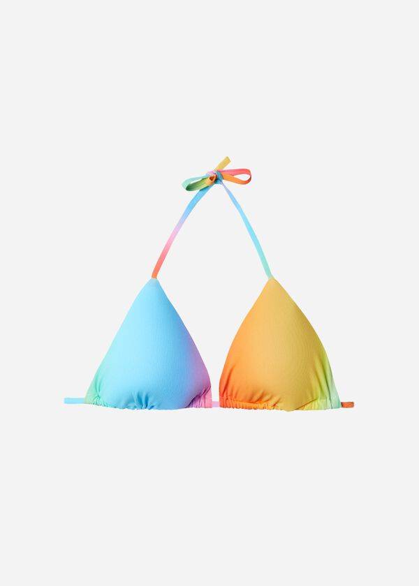 Arriba De Bikini Calzedonia Acolchado Triangle Barcellona Mujer Multicolor | CO2296AP