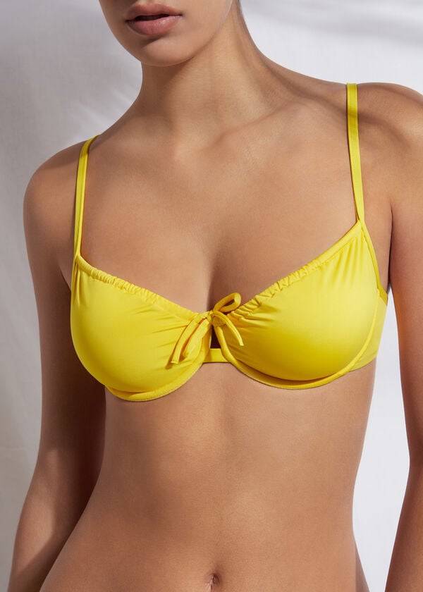 Arriba De Bikini Calzedonia Balconette Indonesia Eco Mujer Amarillo | CO2526IS