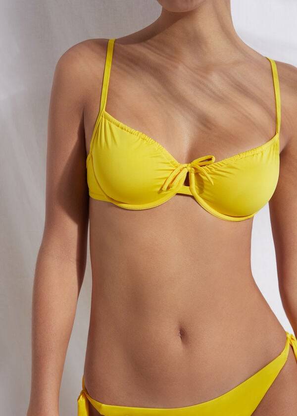 Arriba De Bikini Calzedonia Balconette Indonesia Eco Mujer Amarillo | CO2526IS