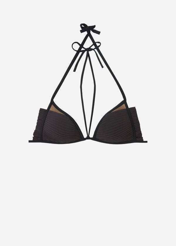 Arriba De Bikini Calzedonia Graduated Acolchado Triangle Tokyo Mujer Negras | CO2440HK