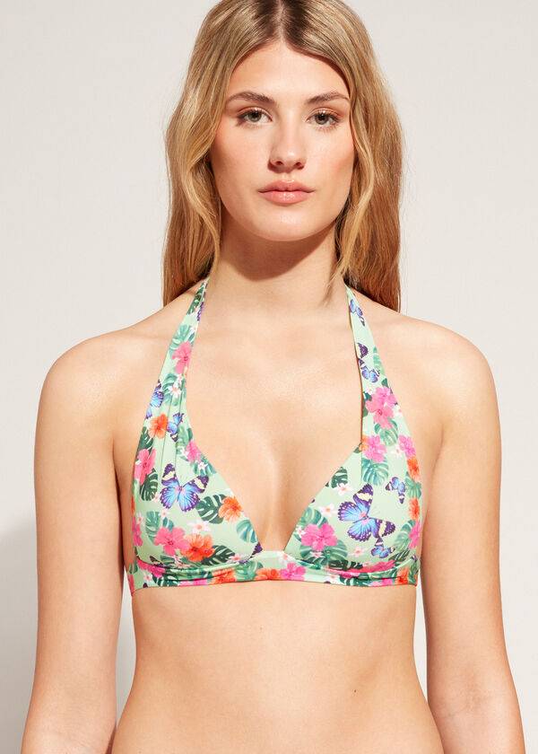 Arriba De Bikini Calzedonia Graduated Acolchado Triangle Malibu Mujer Multicolor | CO2448IS