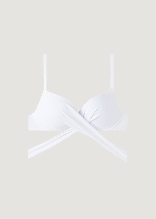 Arriba De Bikini Calzedonia Graduated Acolchado Push Up Indonesia Mujer Blancas | CO2468FM