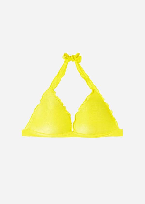 Arriba De Bikini Calzedonia Graduated Triangle Formentera Mujer Amarillo | CO2424YU