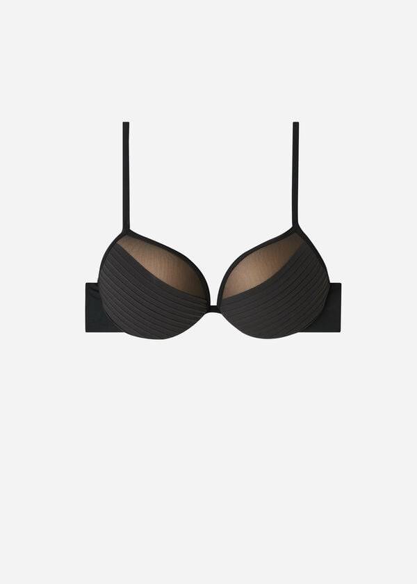 Arriba De Bikini Calzedonia Lightly Acolchado Push-up Tokyo Mujer Negras | CO2413JJ