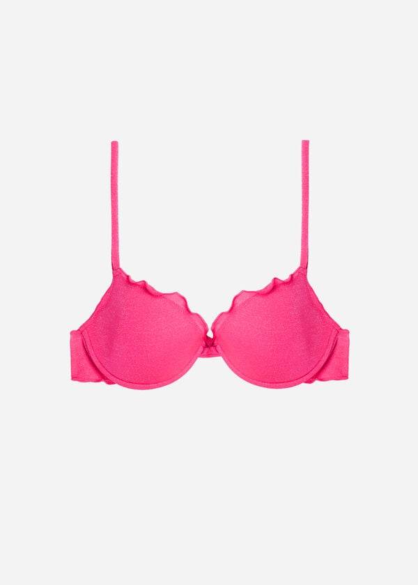 Arriba De Bikini Calzedonia Push Up Formentera Mujer Rosas | CO2250JJ