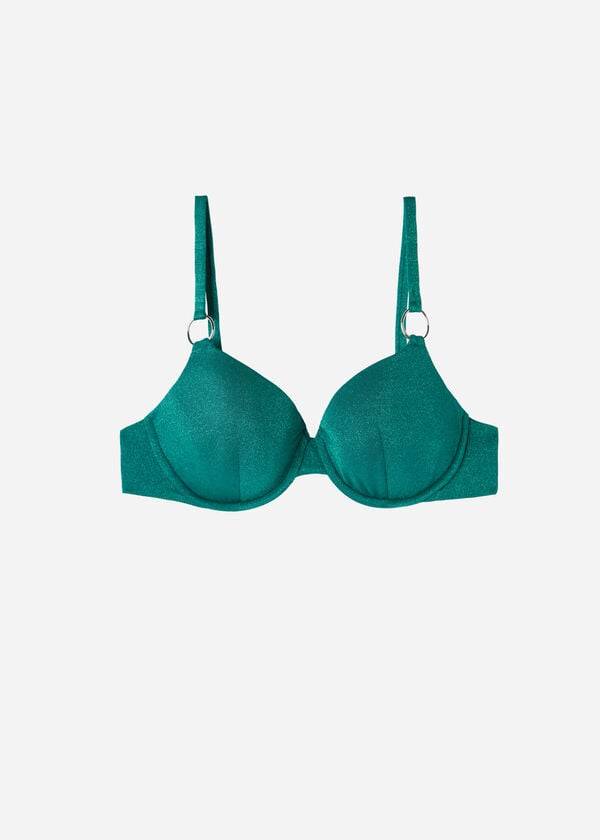 Arriba De Bikini Calzedonia Push Up Hollywood Mujer Verde | CO2247FM