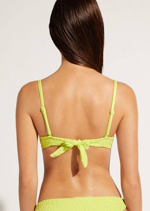 Arriba De Bikini Calzedonia Removable Padding Push Up Bangkok Mujer Verde | CO2235WY