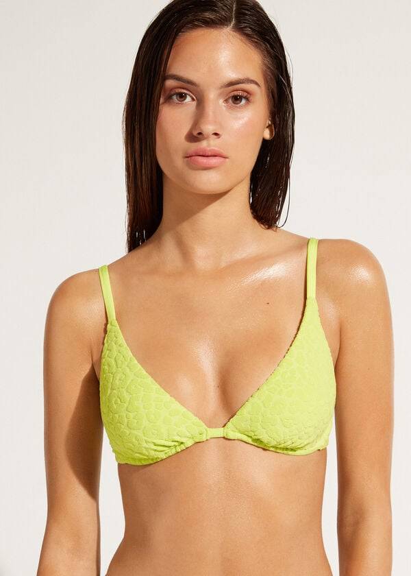 Arriba De Bikini Calzedonia Removable Padding Push Up Bangkok Mujer Verde | CO2235WY