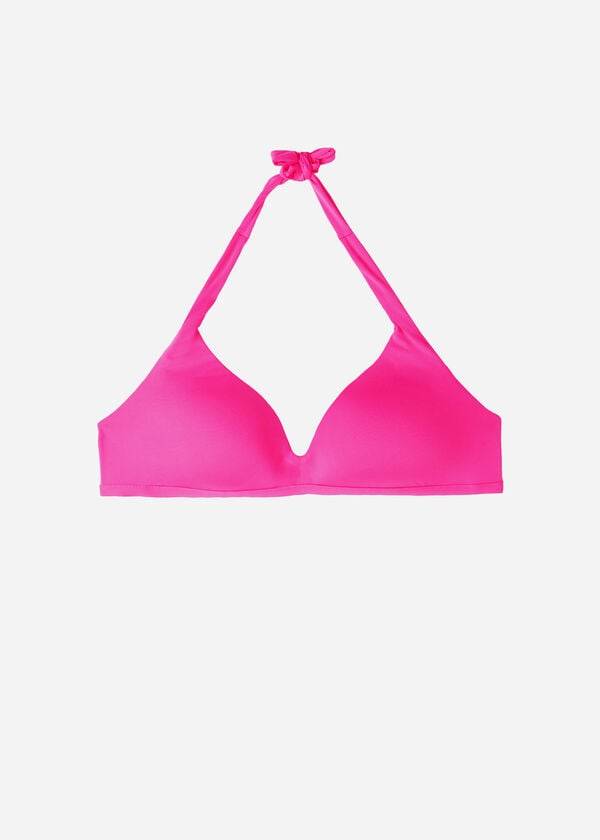 Arriba De Bikini Calzedonia Soft Acolchado Triangle Indonesia Mujer Rosas | CO2225KI