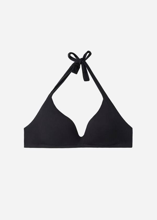 Arriba De Bikini Calzedonia Soft Acolchado Triangle Indonesia Mujer Negras | CO2227ZG