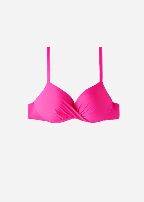 Arriba De Bikini Calzedonia Soft Graduated Super Acolchado Push-up Indonesia Eco Mujer Rosas | CO2228XF