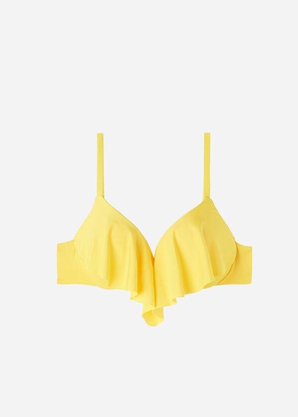 Arriba De Bikini Calzedonia Super Acolchado Push Up Indonesia Eco rosa Mujer Amarillo | CO2212TV