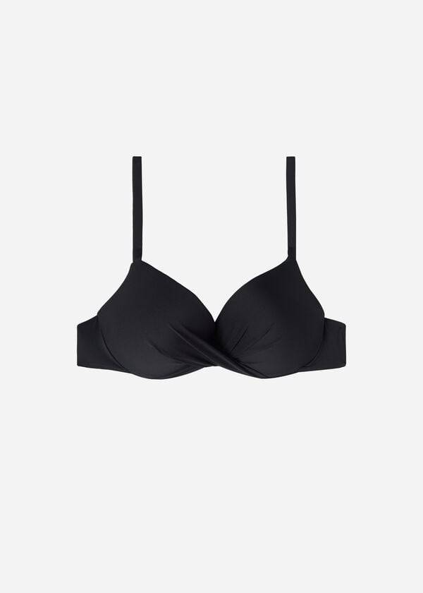 Arriba De Bikini Calzedonia Super Acolchado Push Up Indonesia Eco cobey Mujer Negras | CO2213YU