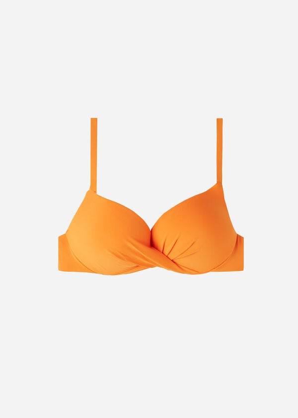 Arriba De Bikini Calzedonia Super Acolchado Push Up Indonesia Eco Mujer Naranjas | CO2216OR