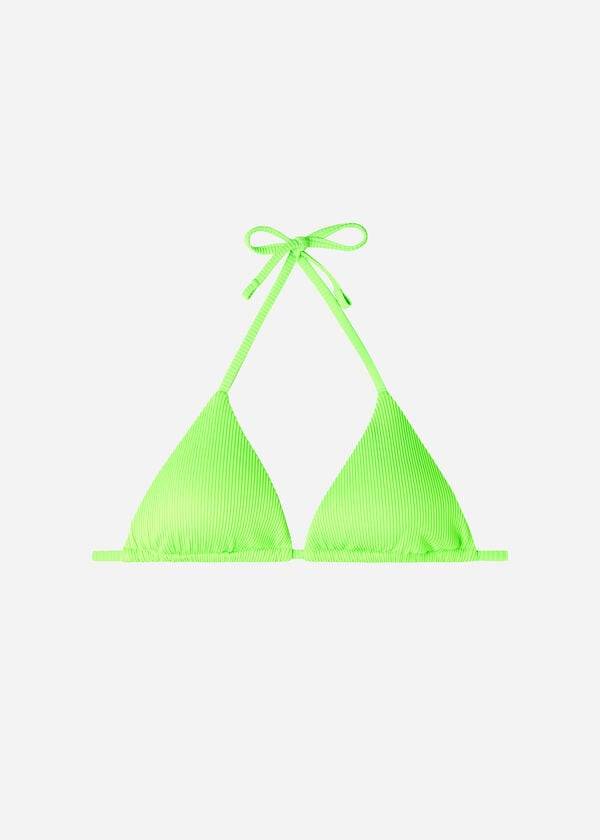 Arriba De Bikini Calzedonia Triangle Chanclas String New York Mujer Verde | CO2169FM