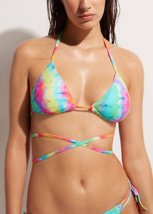 Arriba De Bikini Calzedonia Triangle String Orlando Mujer Multicolor | CO2134TV