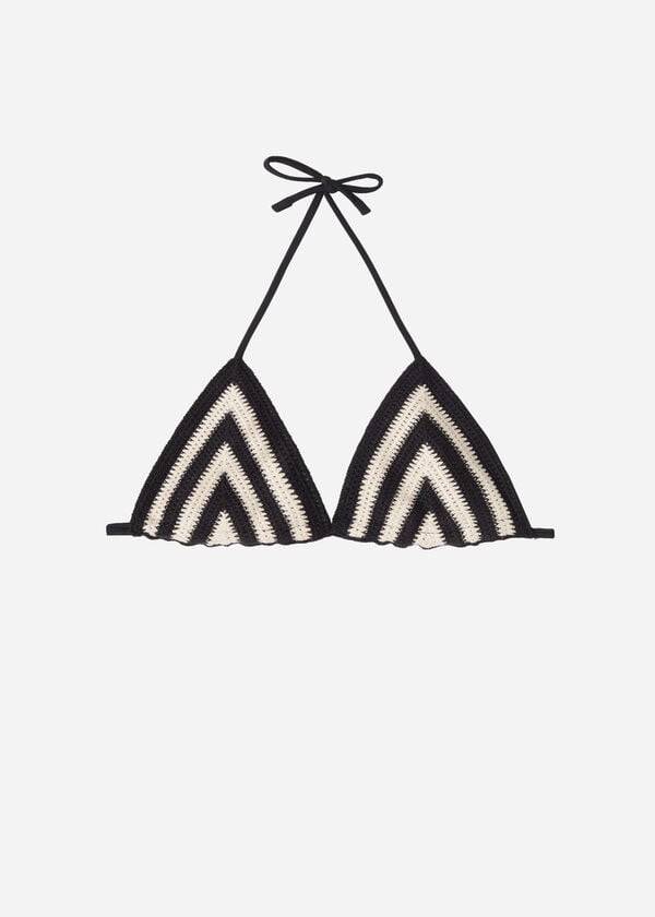 Arriba De Bikini Calzedonia Triangle String Mumbai Mujer Negras Beige | CO2138OR