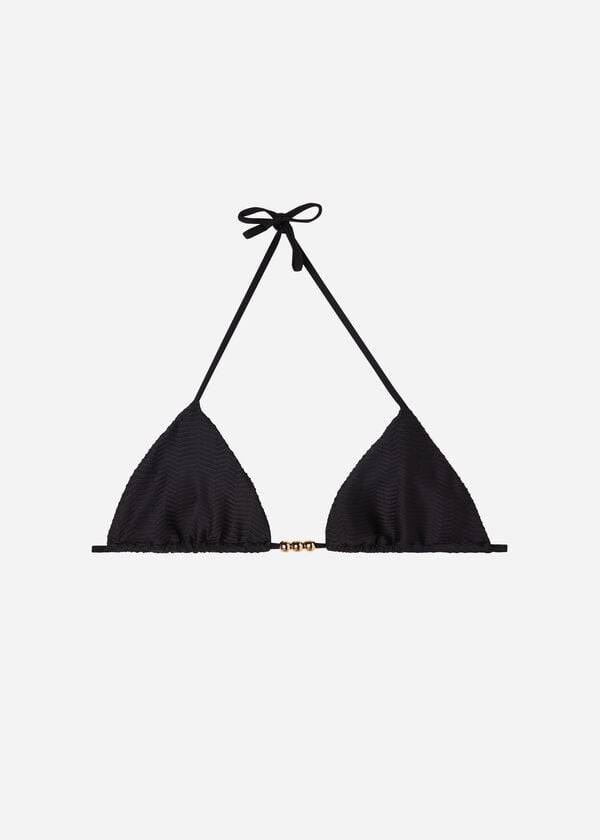 Arriba De Bikini Calzedonia Triangle String Casablanca Mujer Negras | CO2162UT