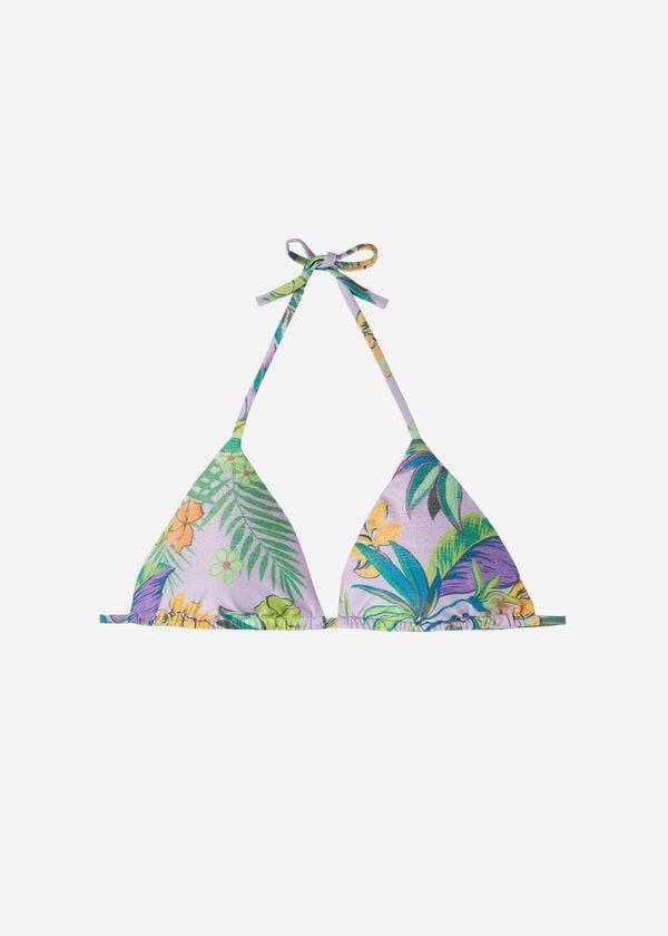 Arriba De Bikini Calzedonia Triangle String Brasilia Mujer Moradas | CO2163IS