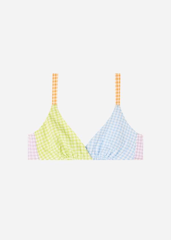 Arriba De Bikini Calzedonia Triangle Valencia Mujer Verde Azules | CO2125CE