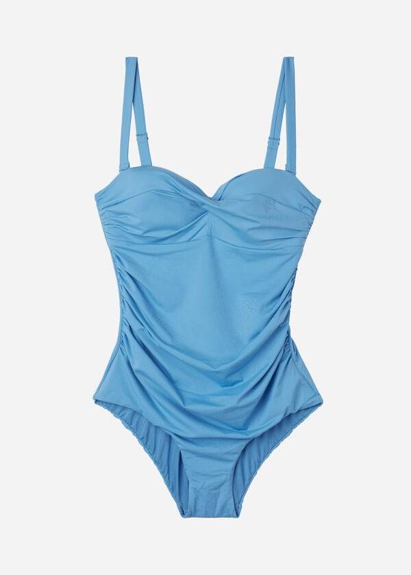 Bañadores Calzedonia Acolchado One-Piece Roma Mujer Azules | CO2005YU