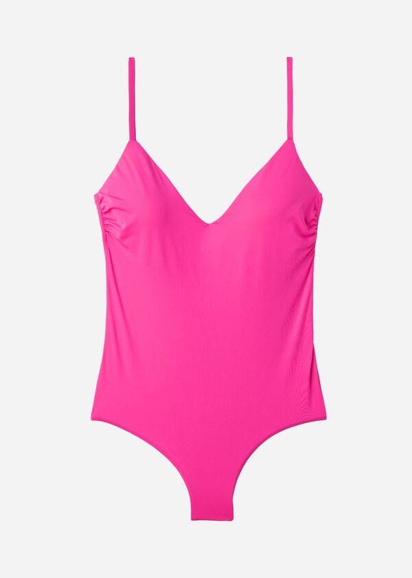 Bañadores Calzedonia Acolchado One-Piece Indonesia Mujer Rosas | CO2011SO