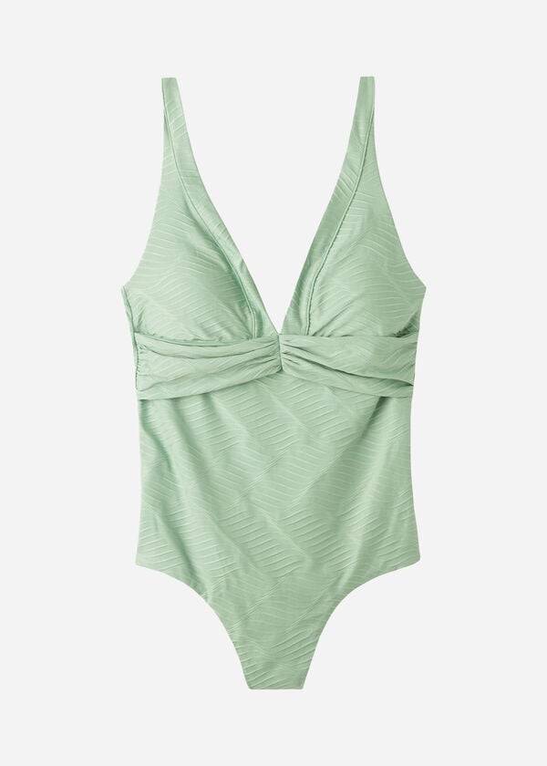 Bañadores Calzedonia Acolchado One-Piece Genova Mujer Verde | CO2017KI