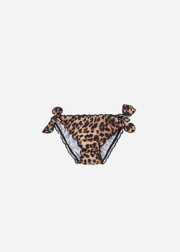 Bañadores Calzedonia Animal Print Bottom Bilbao Niños Negras Marrones | CO1172TV