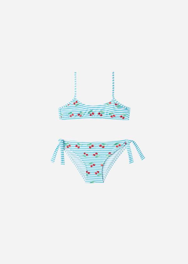 Bañadores Calzedonia Cherry Two-Piece Ariel Niños Azules | CO1154DN