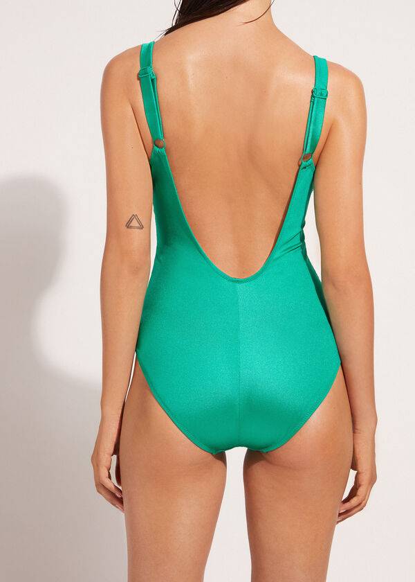 Bañadores Calzedonia One Piece Cannes Mujer Verde | CO2036AP