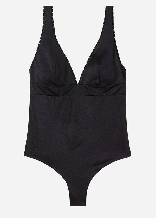 Bañadores Calzedonia One Piece Ginevra Mujer Negras | CO2032UT