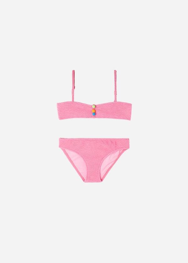 Bañadores Calzedonia Two-Piece Bandeau San Diego Niños Rosas | CO1123IS