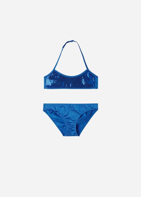 Bañadores Calzedonia Two-Piece Cannes Niños Azules | CO1122UT