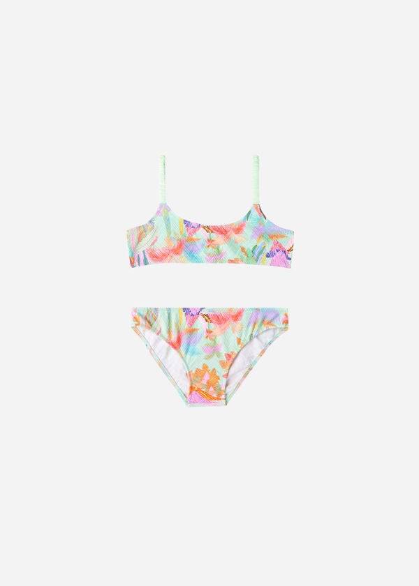 Bañadores Calzedonia Two-Piece Tahiti Niños Verde | CO1115MA