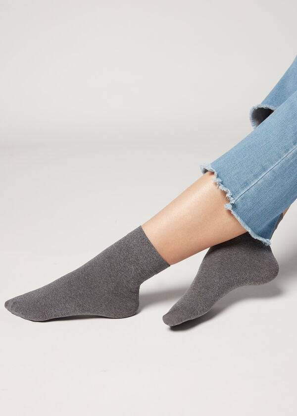 Calcetines Calzedonia 50 Denier Soft Touch Corta Mujer Gris | CO1867BC