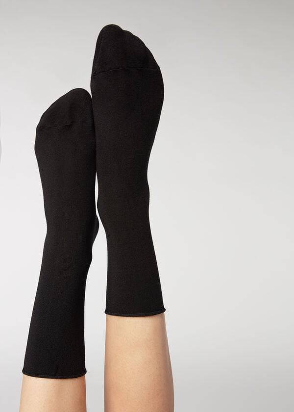 Calcetines Calzedonia Ankle with Cashmere Corta Mujer Negras | CO1846EX