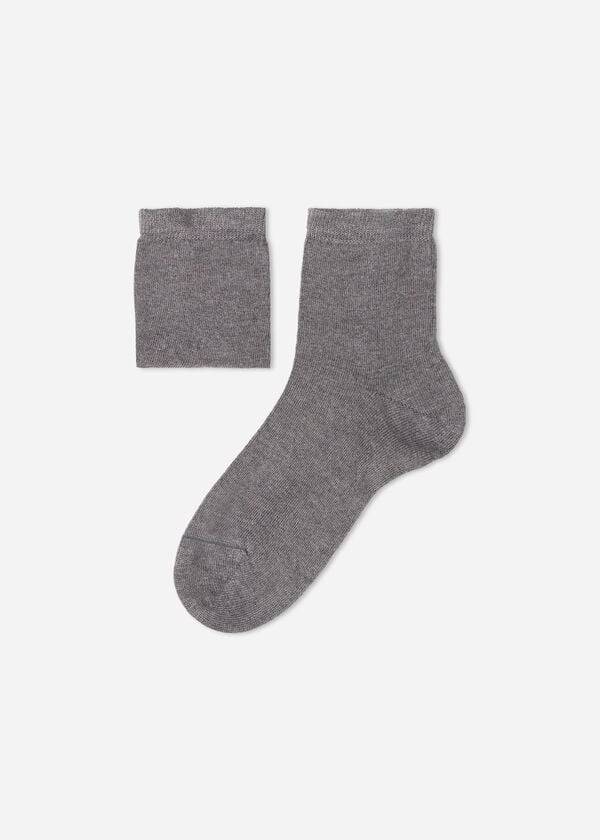 Calcetines Calzedonia Cashmere Blend Corta Niños Gris | CO1023SO