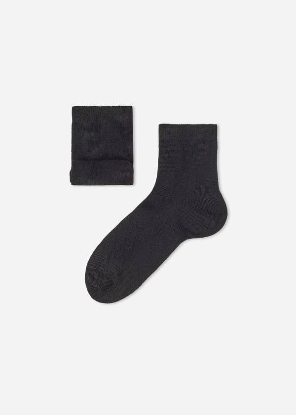 Calcetines Calzedonia Cashmere Blend Corta Niños Negras | CO1024DN