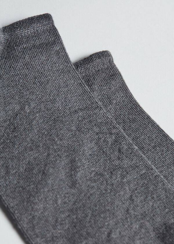 Calcetines Calzedonia Cashmere Blend No-Show Hombre Gris | CO1309SO