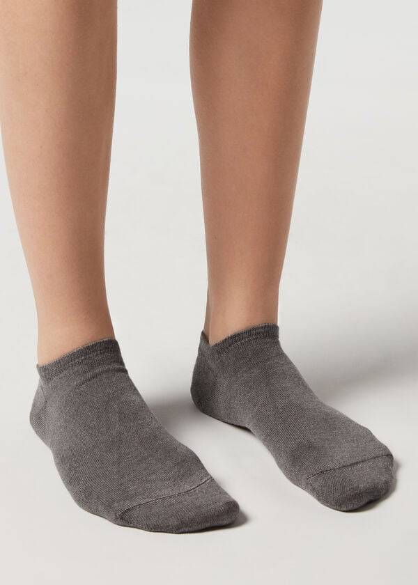 Calcetines Calzedonia Cashmere Blend No-Show Mujer Gris | CO1924EX