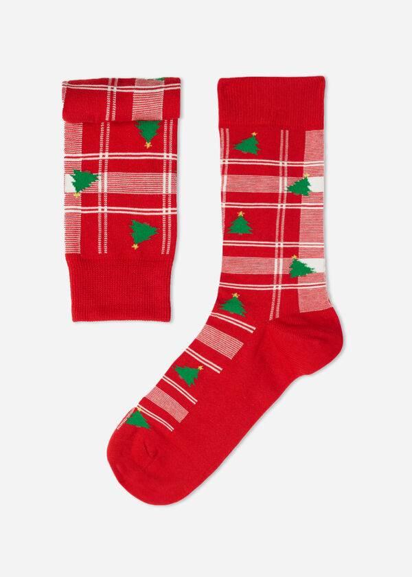 Calcetines Calzedonia Christmas Corta Crew Hombre Rojas | CO1391HK