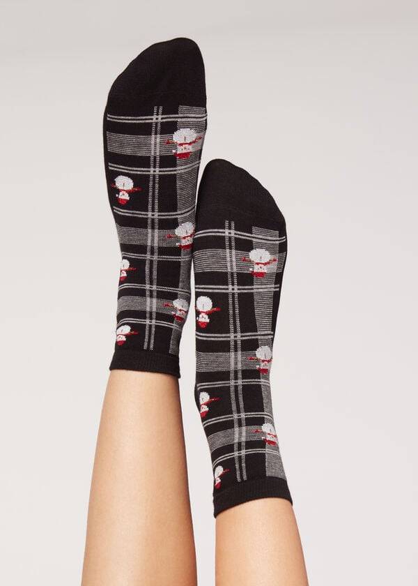 Calcetines Calzedonia Christmas Corta Mujer Cafe | CO1818QZ