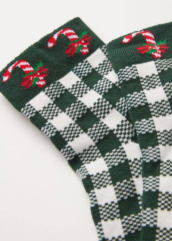 Calcetines Calzedonia Christmas Series Corta Niños Verde | CO1020OR