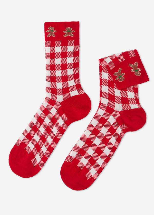 Calcetines Calzedonia Christmas Series Corta Crew Hombre Rojas Blancas | CO1396XF